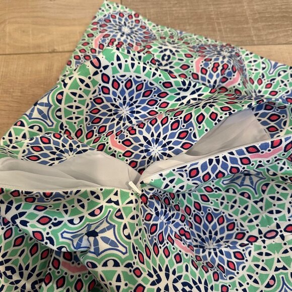 TALBOTS WOMENS GREEN AND PURPLE SKIRT SIZE 14 - Picture 6 of 7